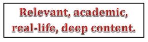 Relevant Academic Real Life Deep Content