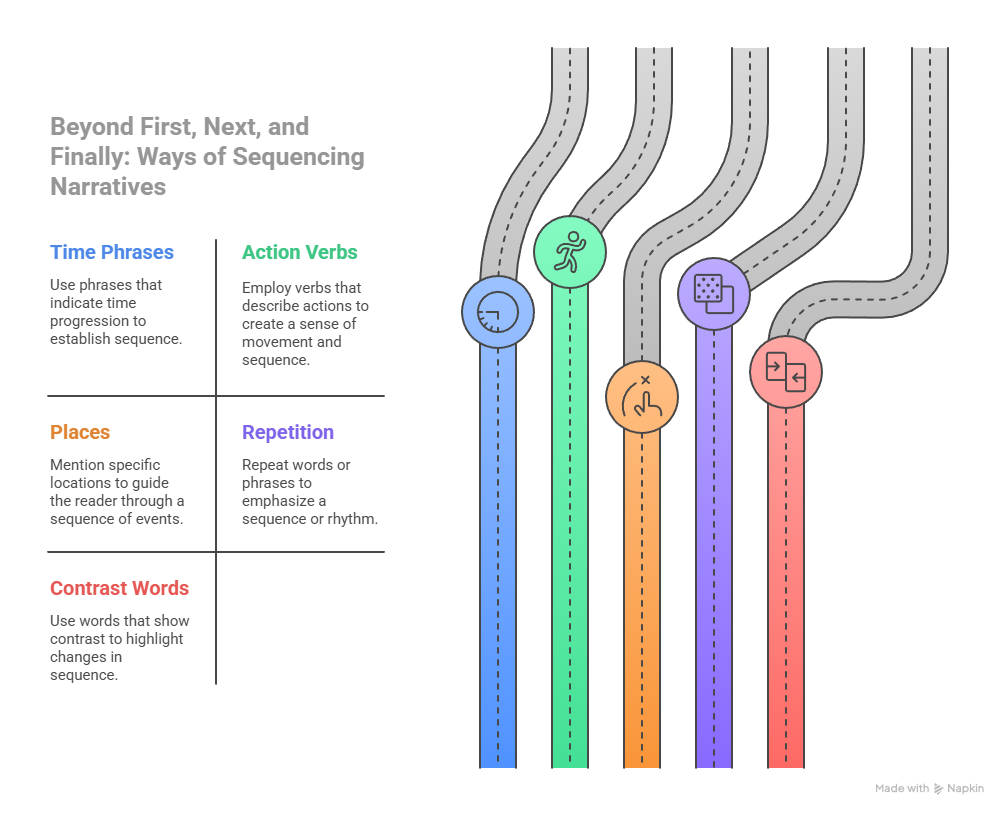 Beyond First, Next, Finally: Sequencing with Action, Place, and&nbsp;Time