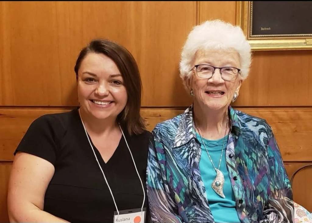Ruslana with Frances Christie at the ISFC Conference in Boston 2018